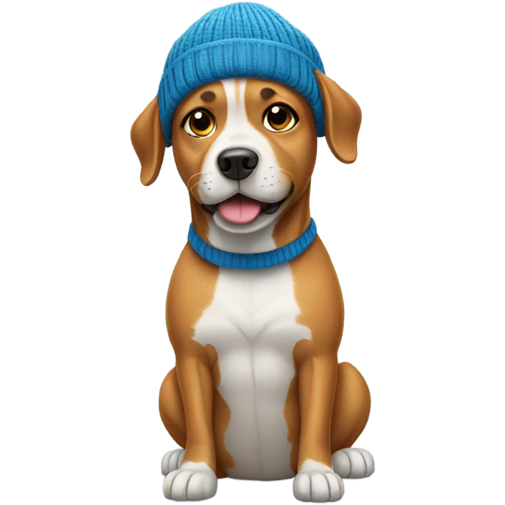 dog wearing beanie emoji