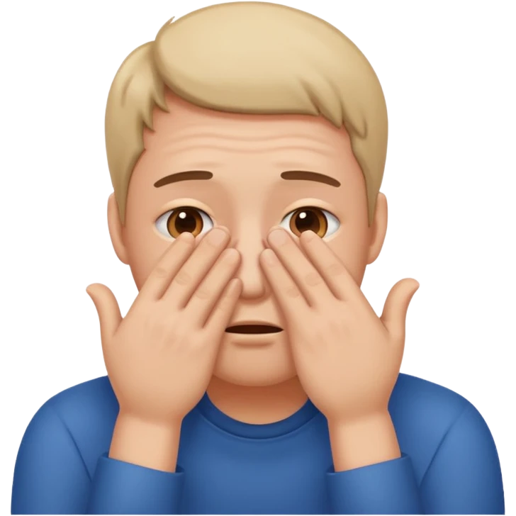 😳 but with hands completely covering face emoji