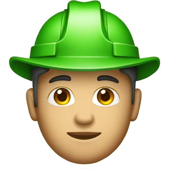 miner green hat emoji