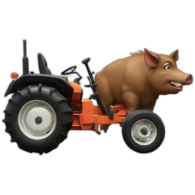 boar on the tractor emoji