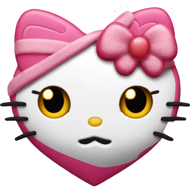 hello kitty heart emoji