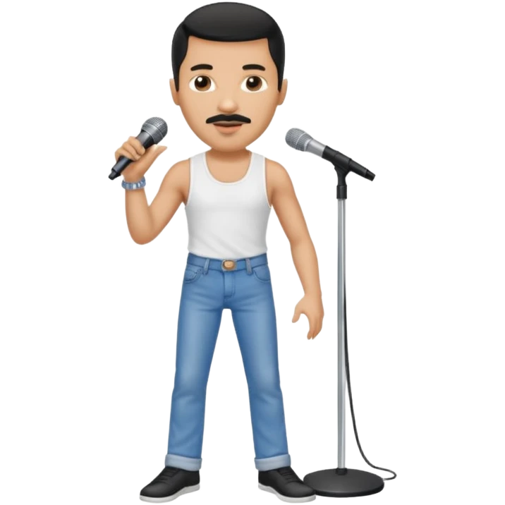 Freddy mercury famous stand full body emoji