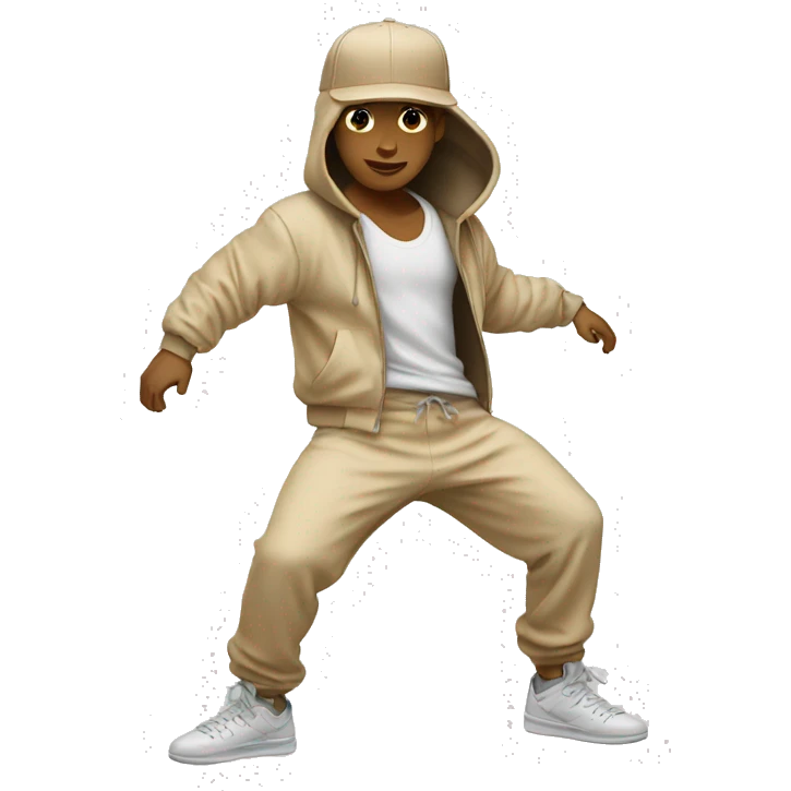 beige outfit breakdancer emoji