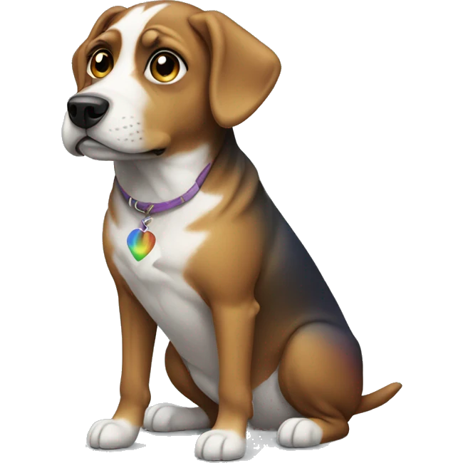 Rainbow dog emoji