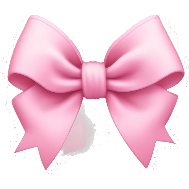Cute bow light pink  emoji