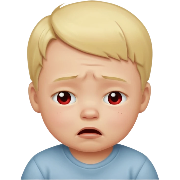 blond baby boy crying emoji
