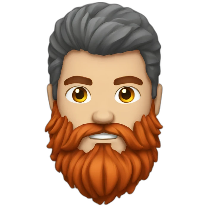 Red beard fighter emoji