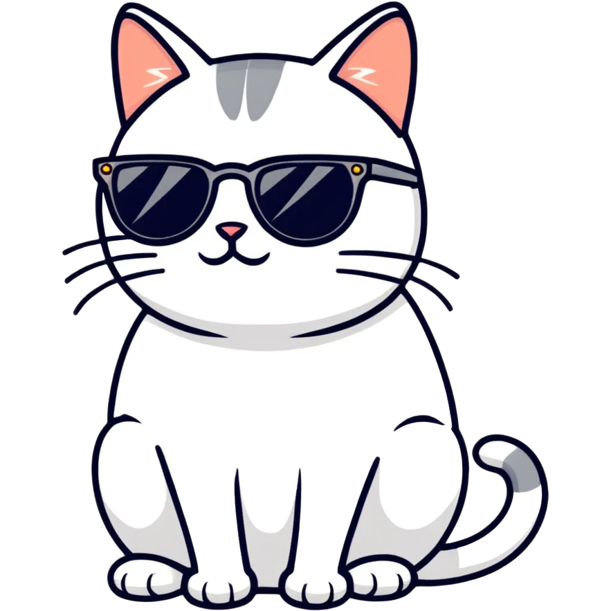 Cat with sunglasses emoji