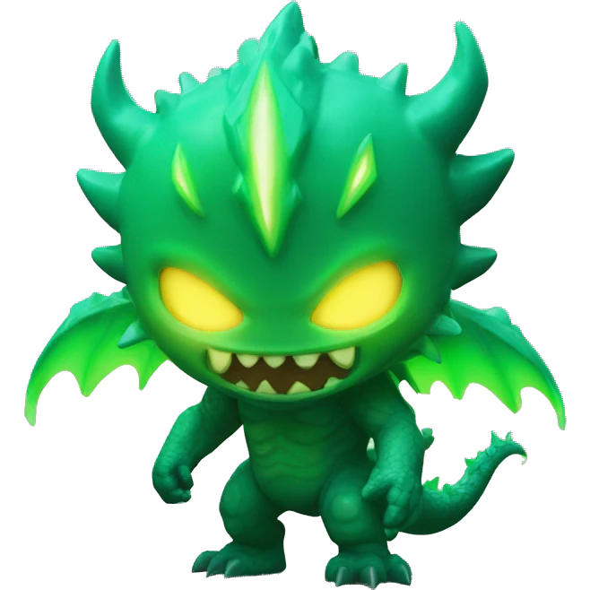 Kaiju No. 8 (2024) full bady with green lightning and skull face emoji