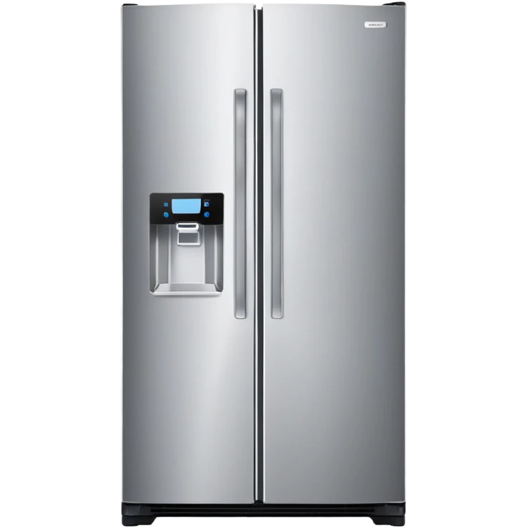 refrigerator with digital screen emoji