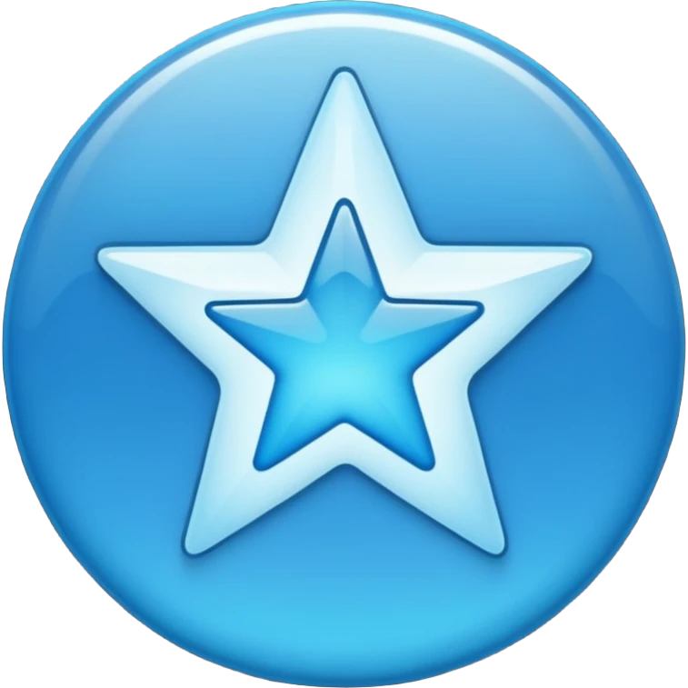 "Create a flat,  emoji featuring a badge or star-like shape with soft, rounded edges. The badge should be split vertically into two gradient shades of blue, bdeeper blue. In the center, place a bold, black checkmark symbol.and clearly recognizable as a verification or approved status icon." emoji