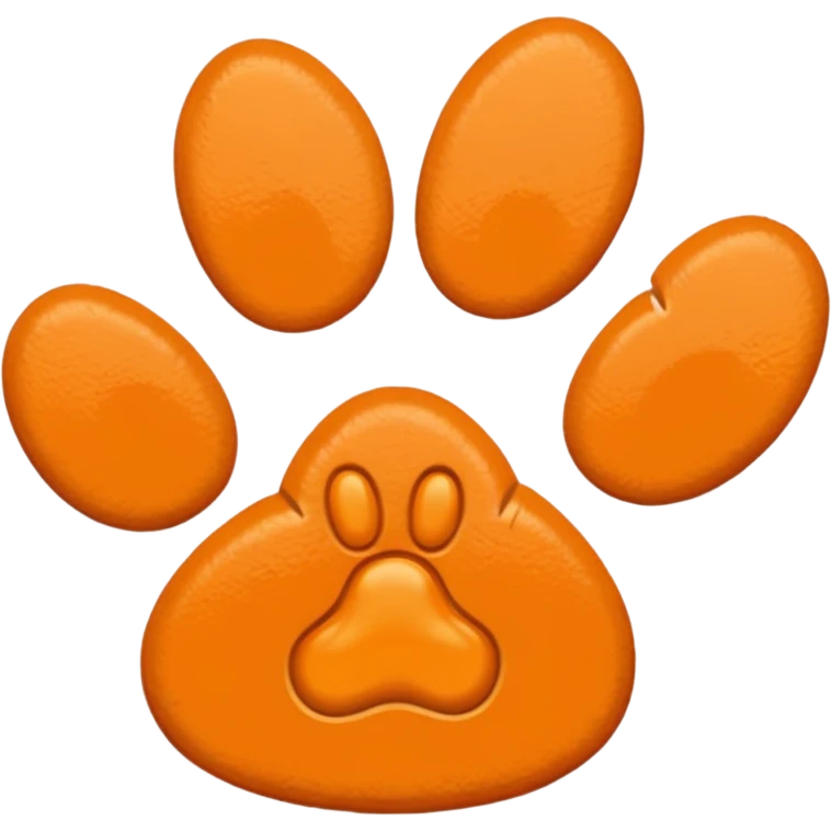 a very pale orange pawprint emoji