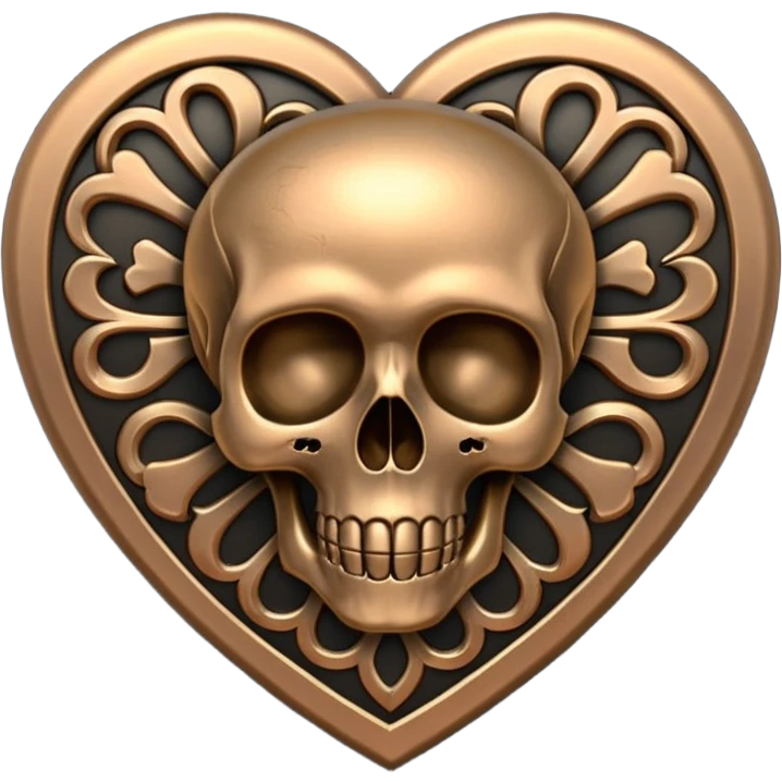 heart with a skull motif emoji
