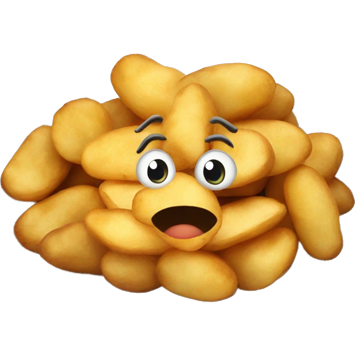 fried ruddy potatoes in a plate emoji
