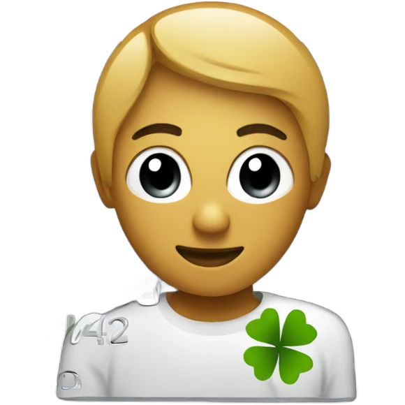 black credit card with clover emoji