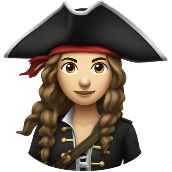 female pirate white emoji