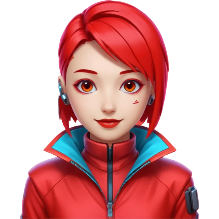 CYBERPUNK HAPPY RED emoji