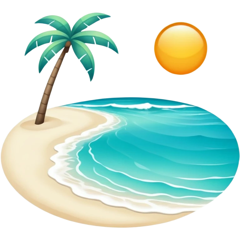 Sunny beach emoji