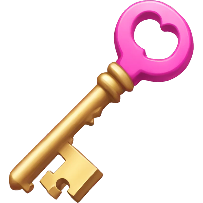 Pink key  emoji
