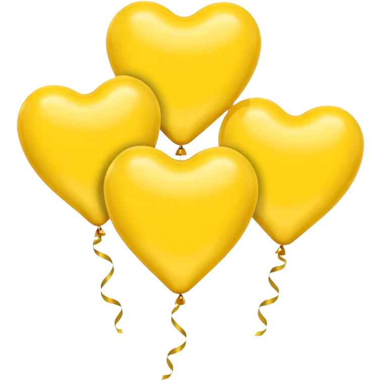 Yellow heart balloons emoji