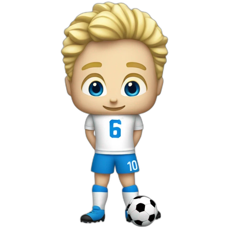 Un joueur de foot blond avec le numéro 7 emoji
