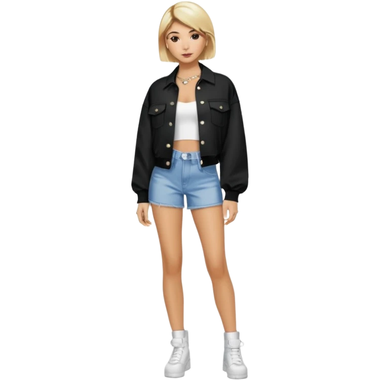 Hailey bieber cheveux court blond voir tout le corps  emoji