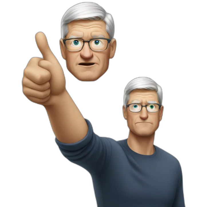 Tim Cook thumbs down emoji