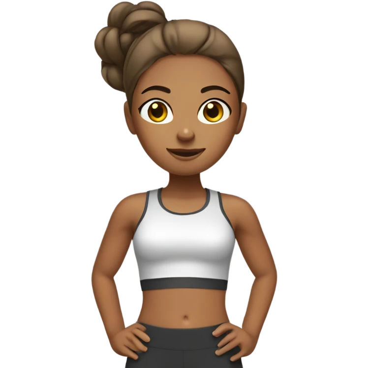 Tan girl in gym wear  emoji