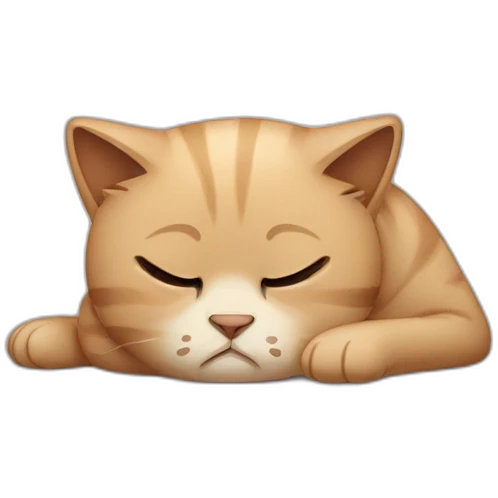 depressed tired kitty emoji