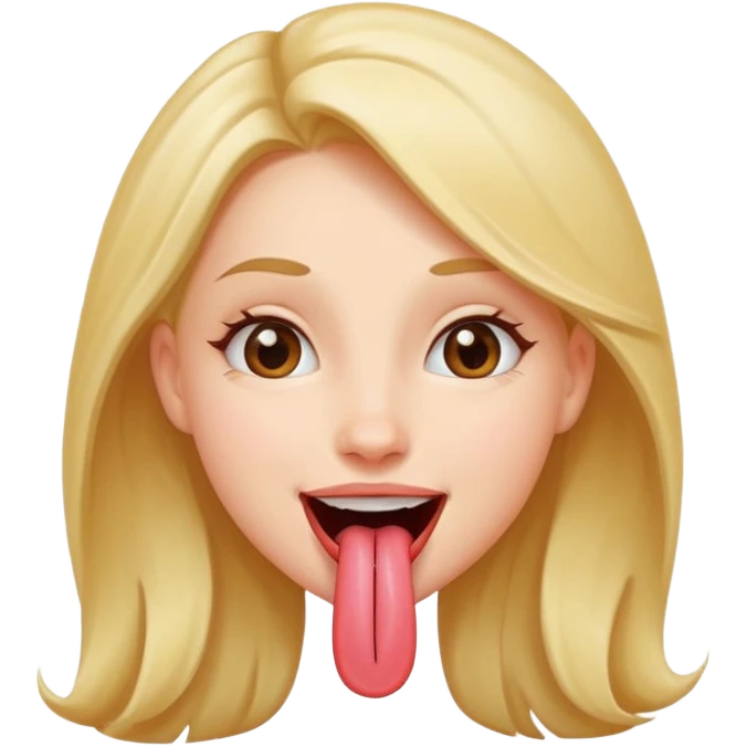 Girl with her tongue out  emoji