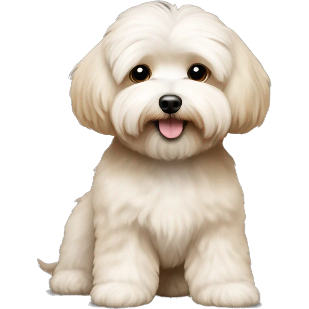 champagne Brown bichon havanese emoji