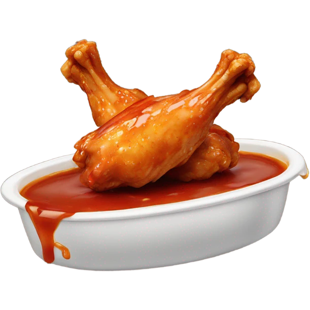 Chicken wings dripping in sauce  emoji