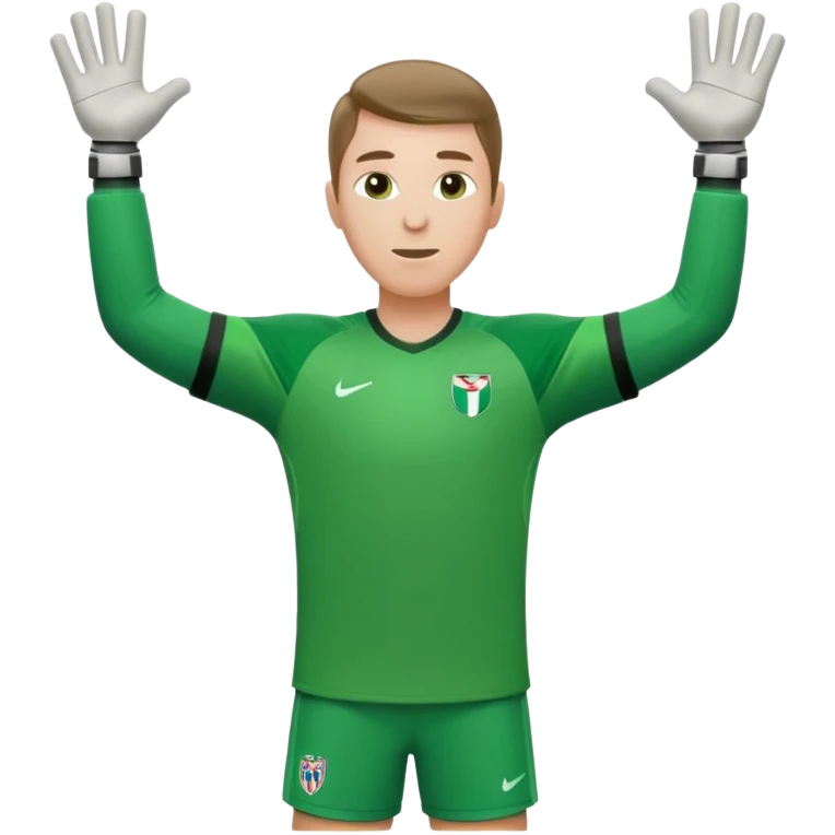 soccer goalkeeper standing arms out wide emoji