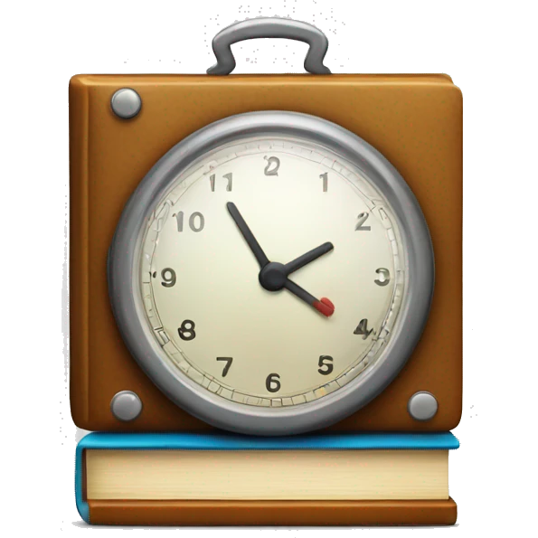 timer and book emoji