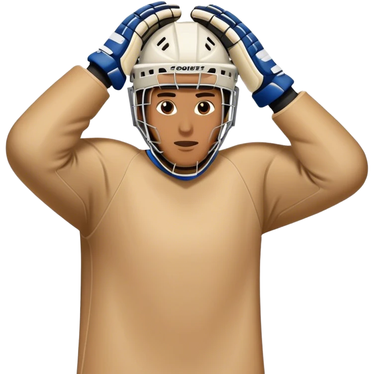 Hockey goalie standing on his head emoji