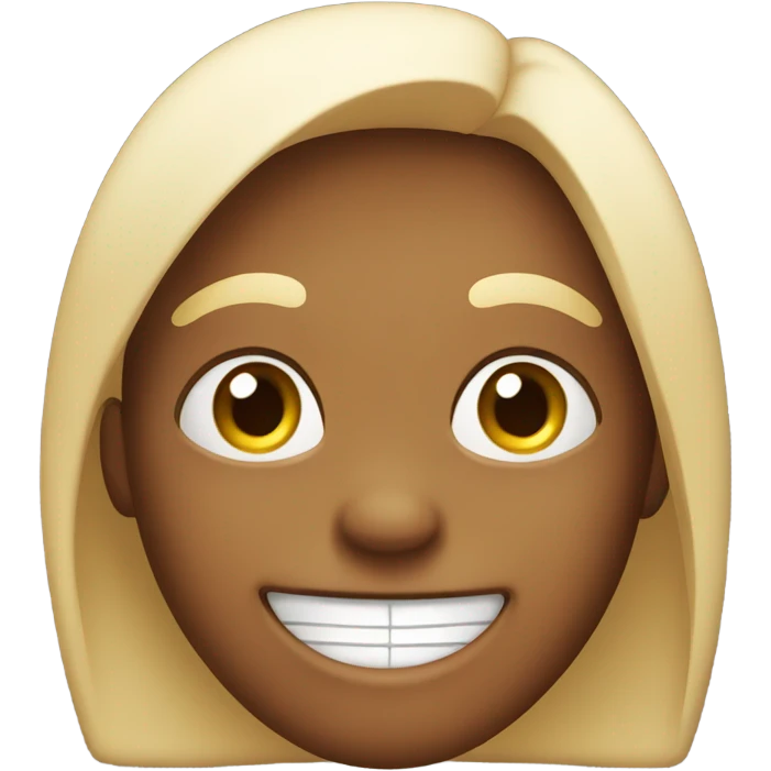 Cute face with big smile emoji