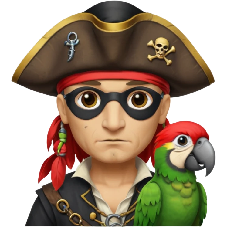 pirate and parrot emoji