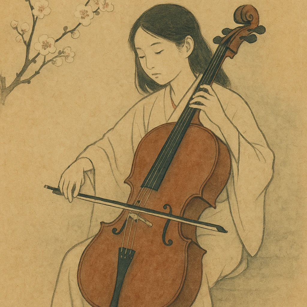 girl playing cello emoji