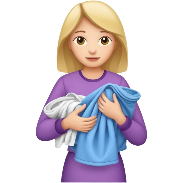 woman holding laundry emoji