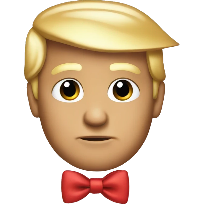 trump wearing a bow emoji