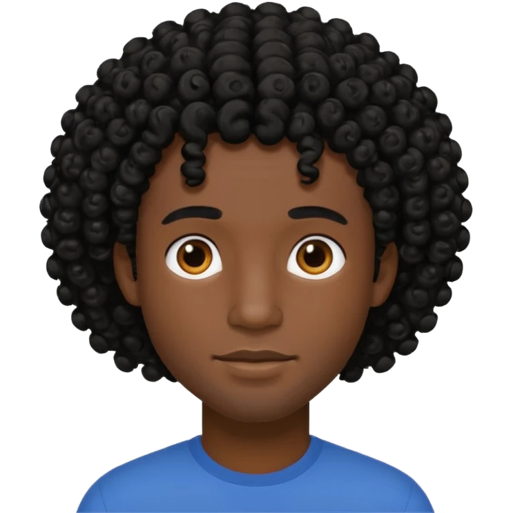 a black guy with curls emoji
