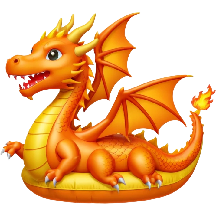 Dragon Float with Fire Design emoji