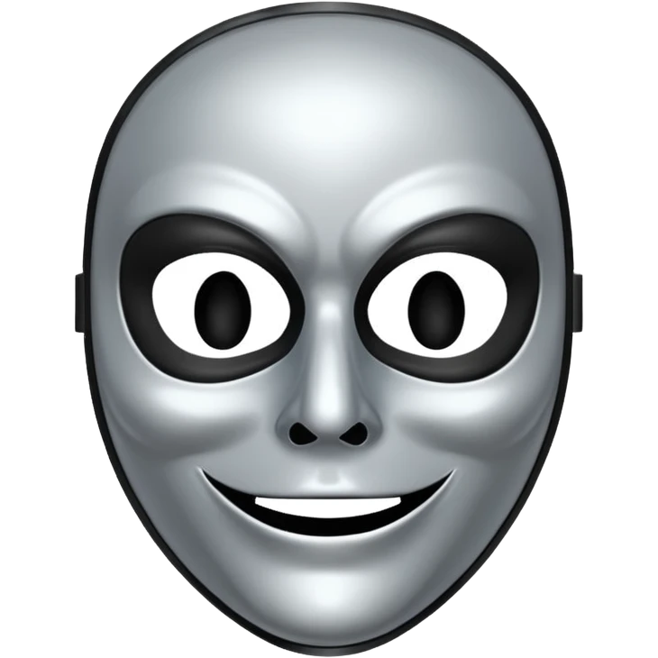 Spooky mirror mask emoji