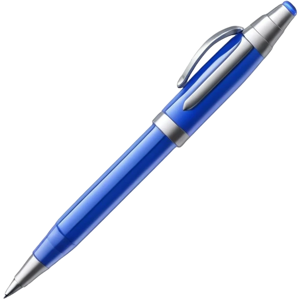 ballpoint pen angled with thin tip emoji
