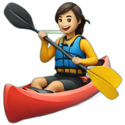 kayaking on lake emoji