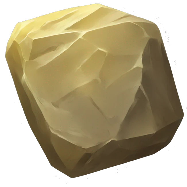 Yellow stone emoji