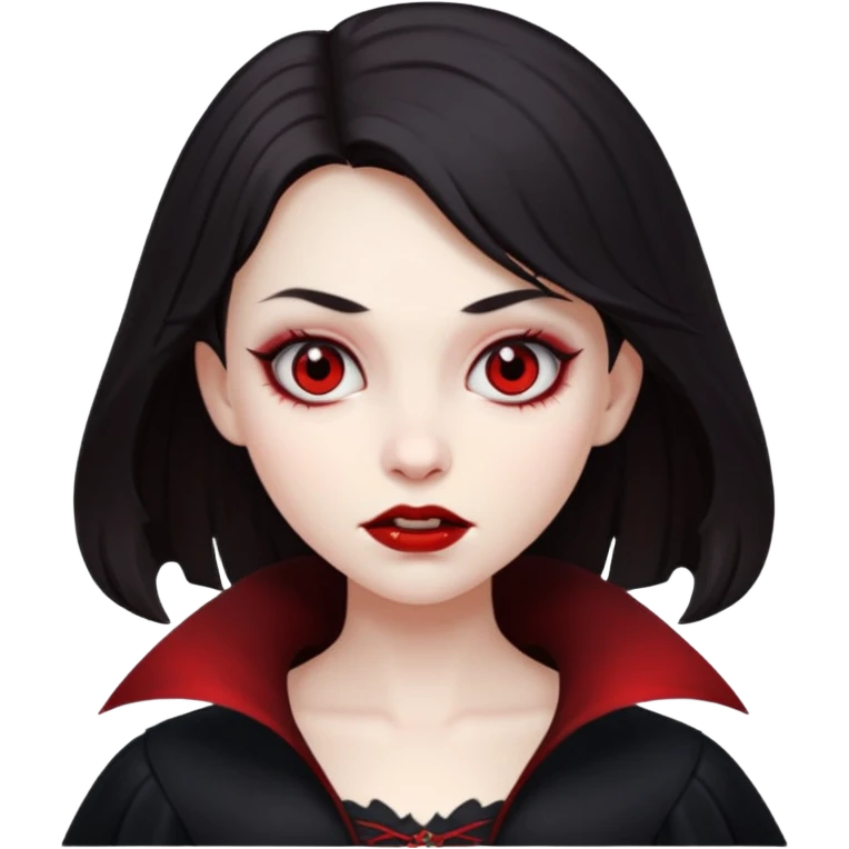 vampire girl with dark hair emoji