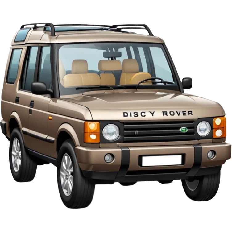 Grey-brown Land Rover Discovery
Apple emoji style. emoji