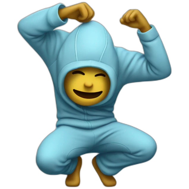 Personne qui fait un dab emoji