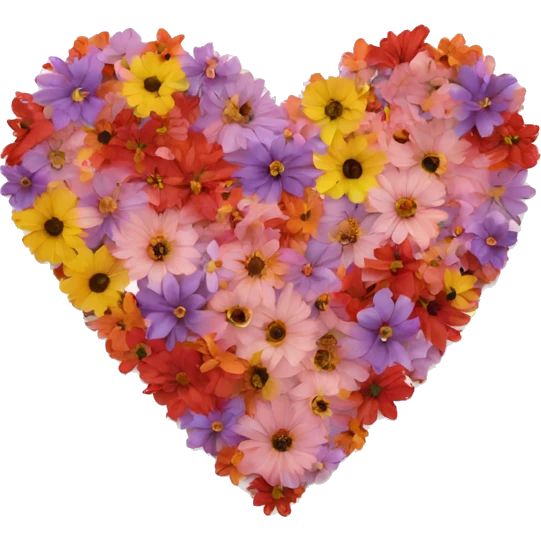 A heart made out of flowers  emoji